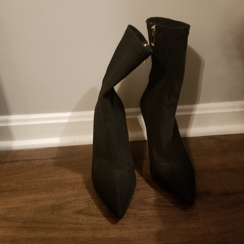 Black sock booties